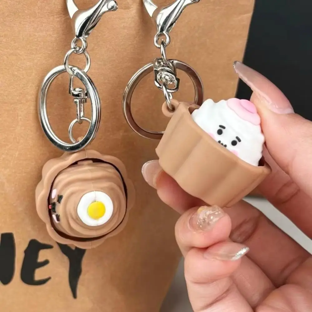 Cake Design Cake Button Keychain Button Shape Click Sound Mini Cake Squeeze Clicker Keychain Squeeze Function