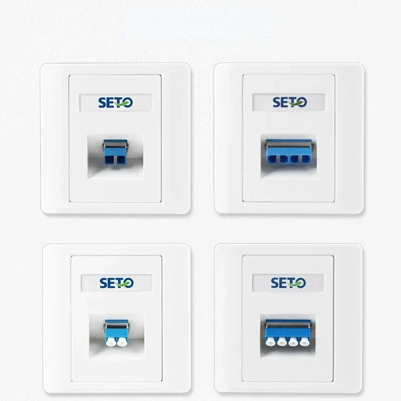 1PCS Type 86 Single and double port LC\SC fiber optic panel network fiber socket two optical fiber socket computer broadband