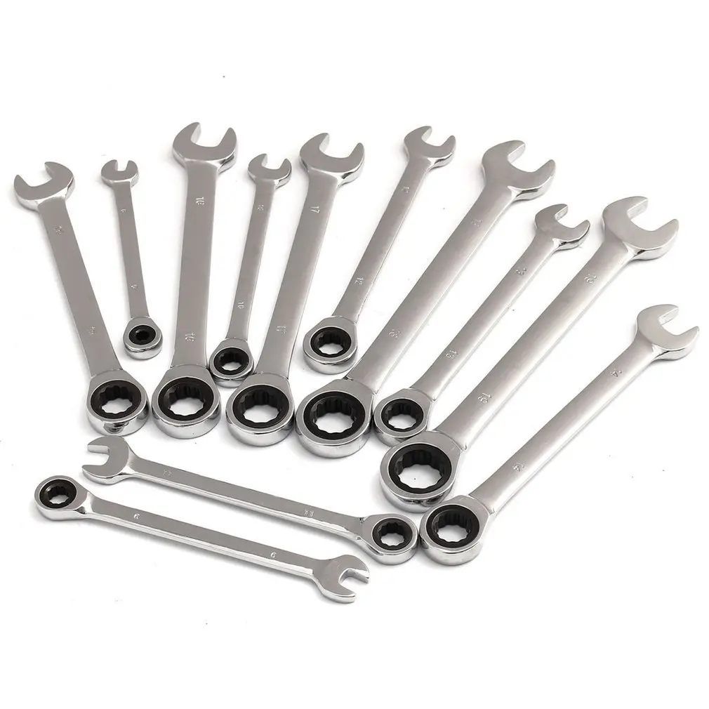 

Ratchet Combination Metric Wrench Set Hand Tools 7-32mm Torque Gear Socket Nut Tool Torque Universal Spanners for Car Repair