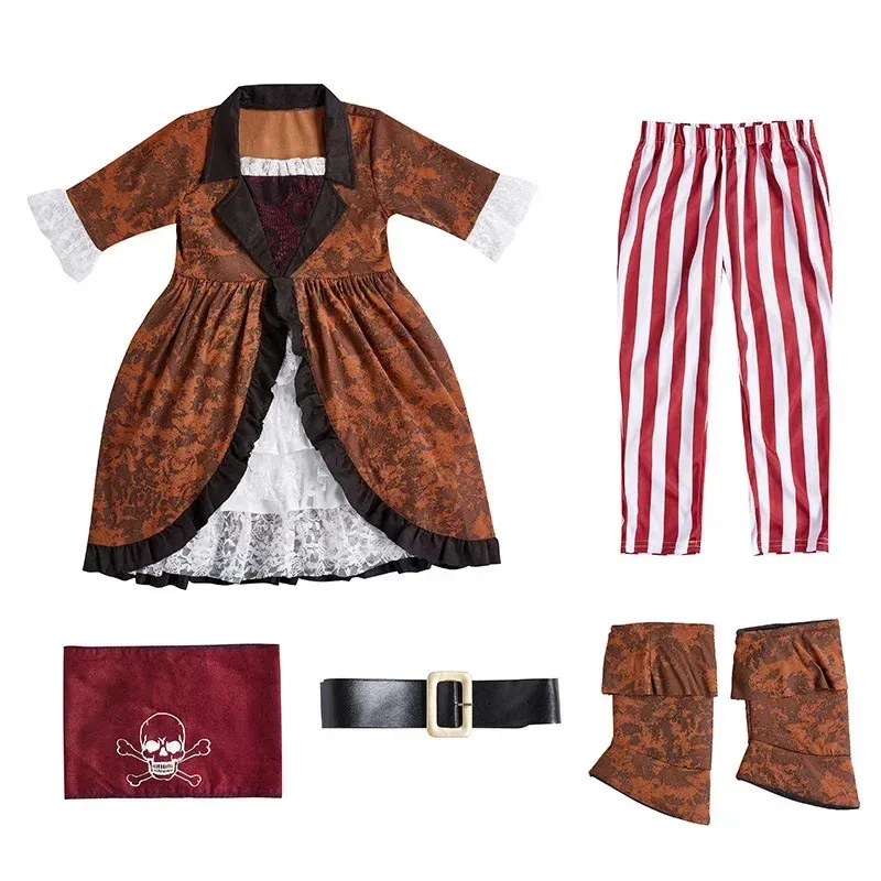 Children's Halloween Cosplay Pirate Costume for Stage Show Fun Pirate Outfit for Kids