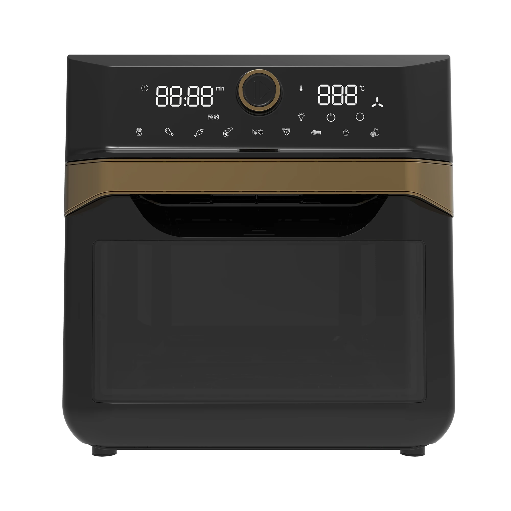 Countertop Convection Toaster Oven 15L 1800W Electric Digital Steam Air Fryer Oven With Oilless