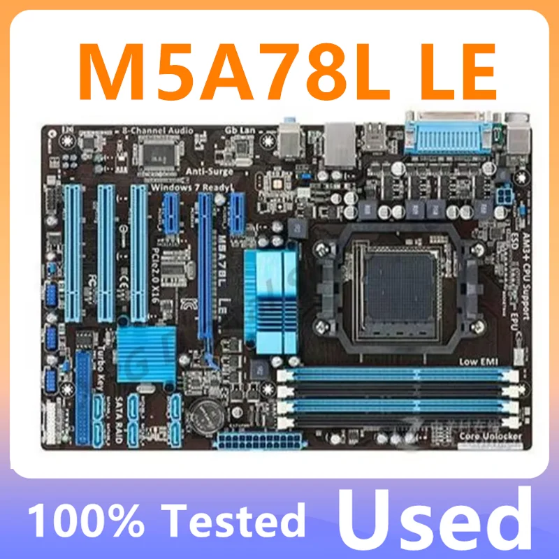 100% tested  M5A78L LE desktop board AMD 760G slot AM3+DDR3 32G SATA2 USB2.0 ATX