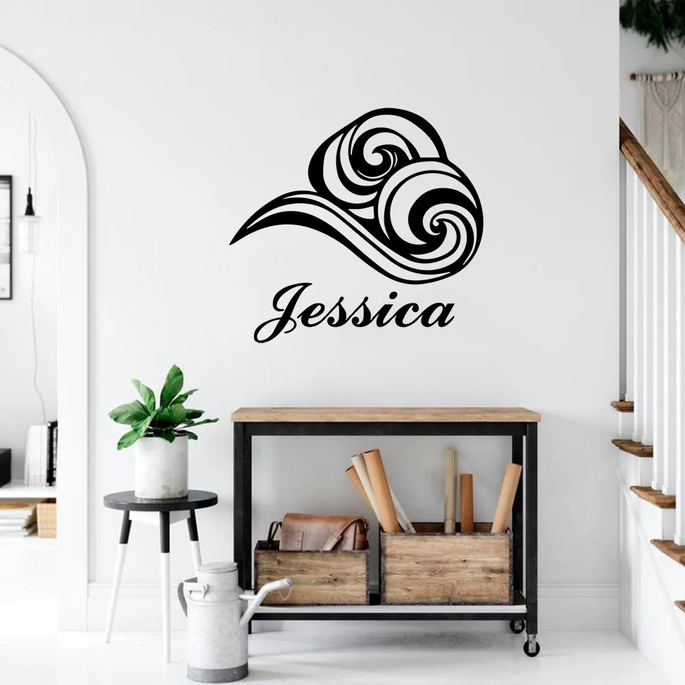 1PC Cartoon Air Mass Personalized Name Home Decor Modern Acrylic Decoration Bedroom Decor Sticker Mural