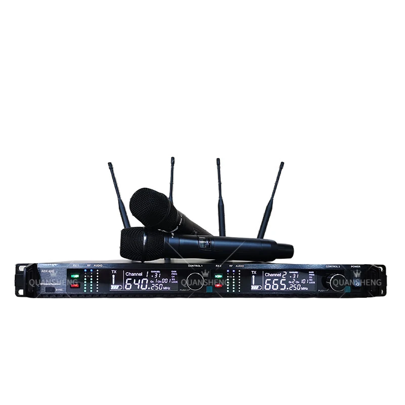 ADX400 KSM9 Dual Channel True Diversity Wireless Microphone System Ultra-high Frequency  Studio Microphone