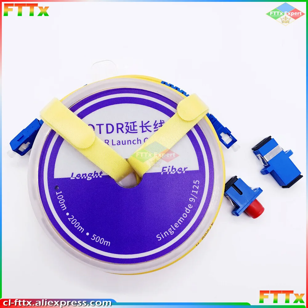 

Fiber Optic OTDR Launch Cable 100/500M Single Mode SC/FC/LC Optical OTDR Test Extension Cord OTDR Dead Zone Eliminator