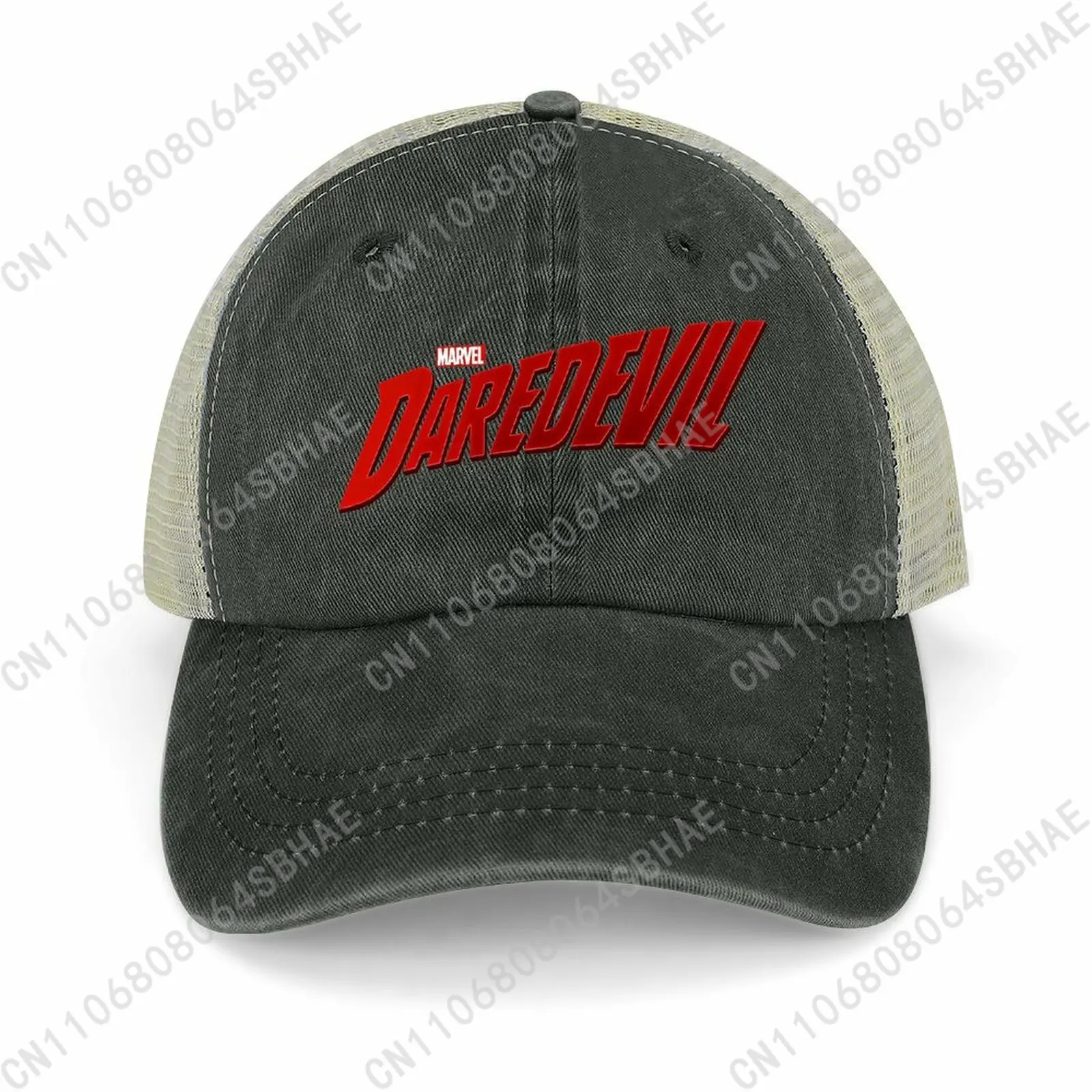 

Marvel Daredevil Mesh Cowboy Hat Hollow Ventilated Summer Cap Men Women Outdoor Sun Hat Adjustable Strap Custom Cosplay