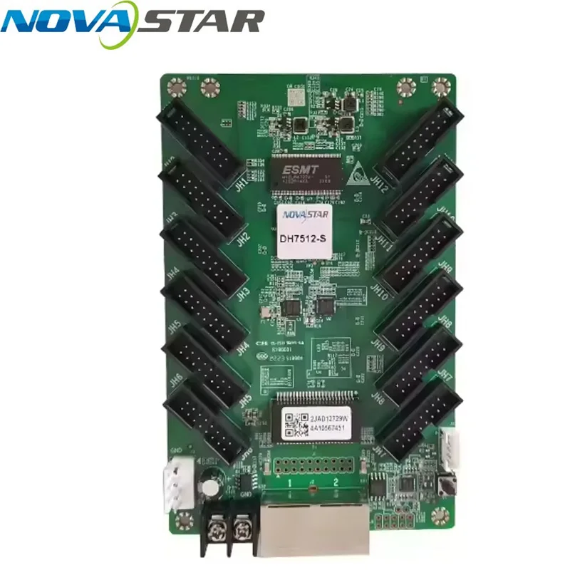 بطاقة استقبال LED Novastar DH7512-S بطاقة نظام التحكم في العرض متزامن 128*256 بكسل 8 * واجهة HUB75E