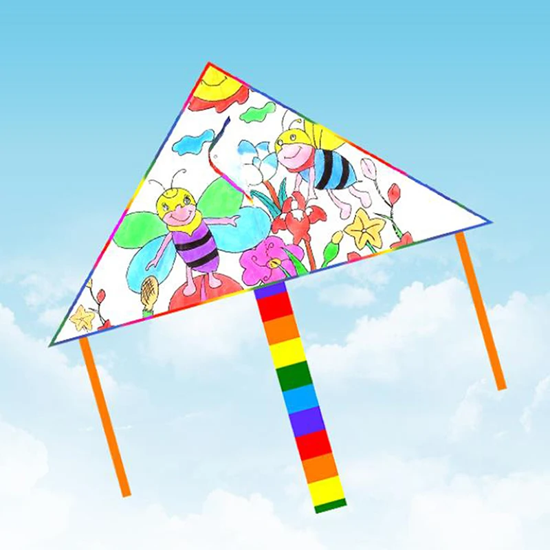 1Set DIY Children Educational Painting Kite Easy To Fly Kids Toy