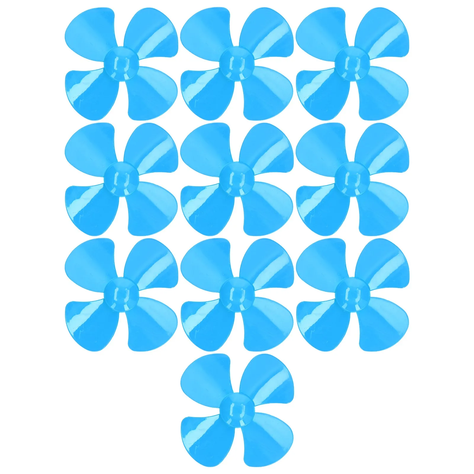 10Pcs Propeller 4 Blades Strong Wind Durable Materials Light Weight 40mm DIY Toy Car PropellerBlue