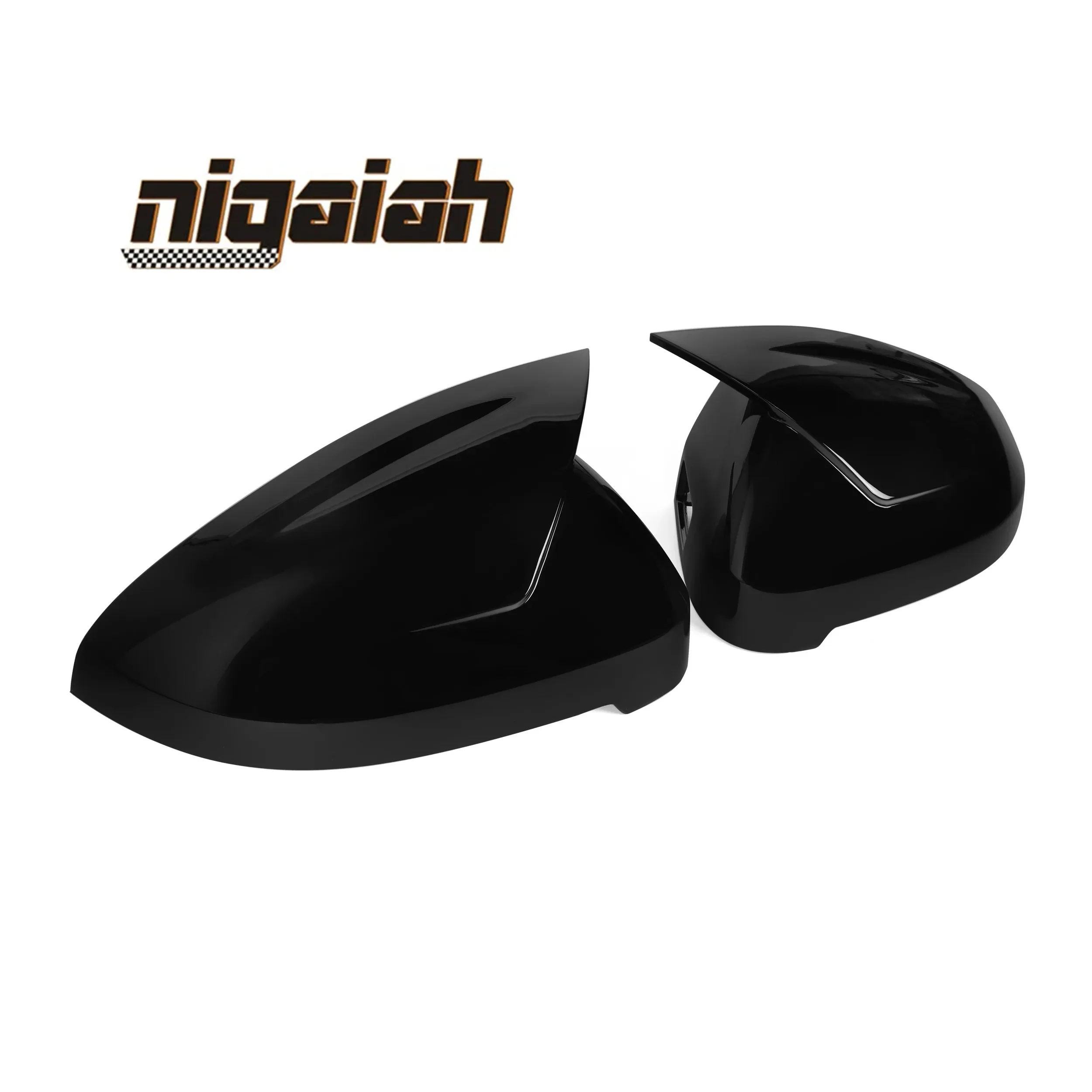 ABS Style Glossy Black Mirror Covers Replacement for Audi A4 A4L B9 2016 2017 2018 A5 S5 Rear View Mirror Cover Side Wing Protec