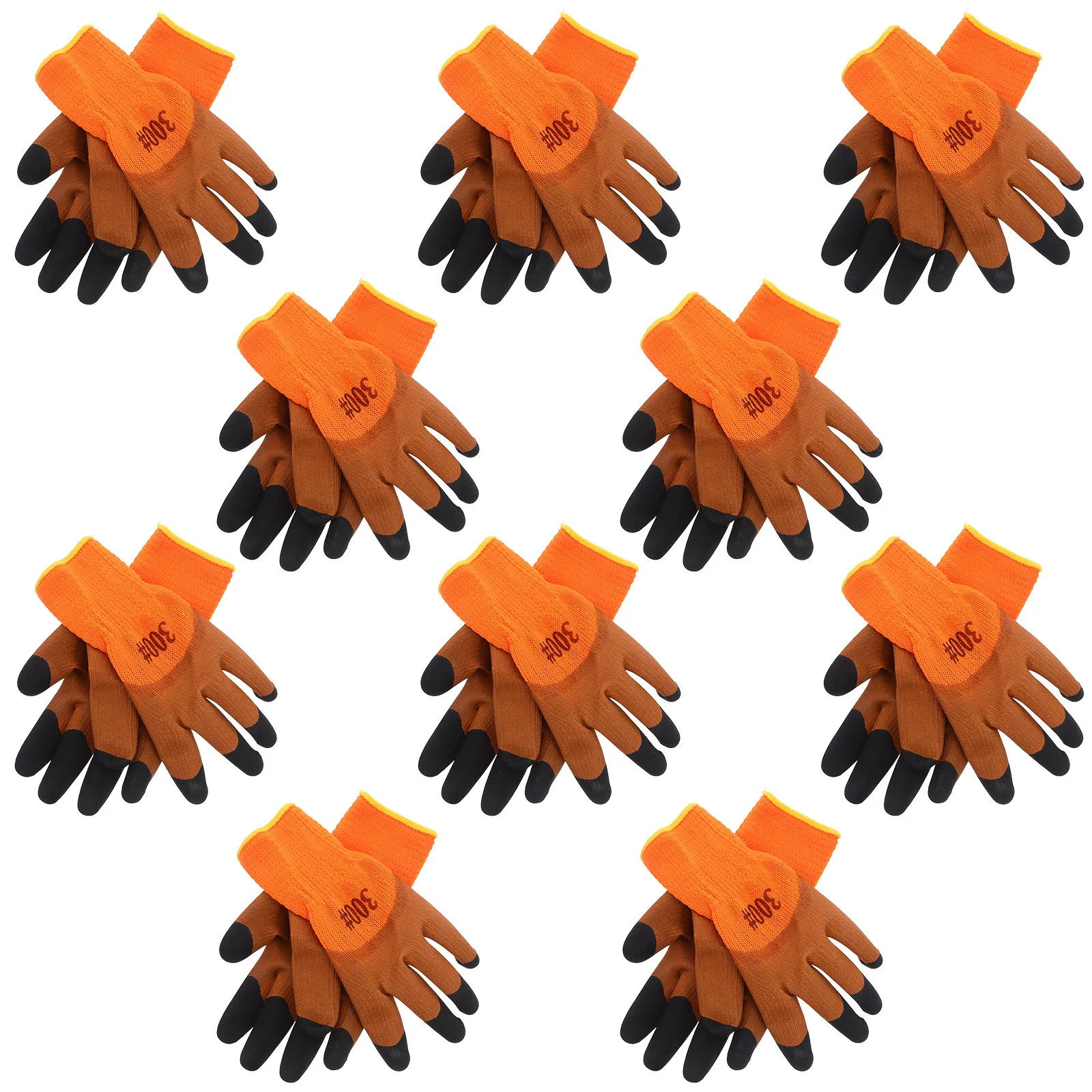 

10Pairs Cold Weather Work Gloves Insulated Thermal Protection for Men Fleece Lined Reinforced Palm Anti Slip High Visibility