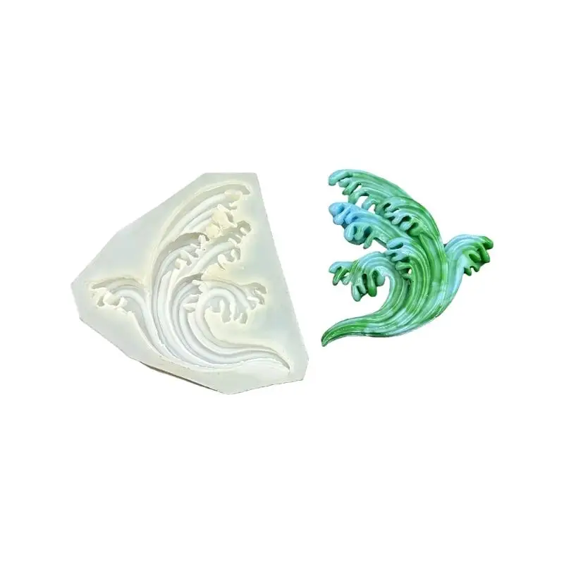 

31BB Creative Cloud Bamboo Waves Design Силиконовая форма для выпечки ремесел из смолы
