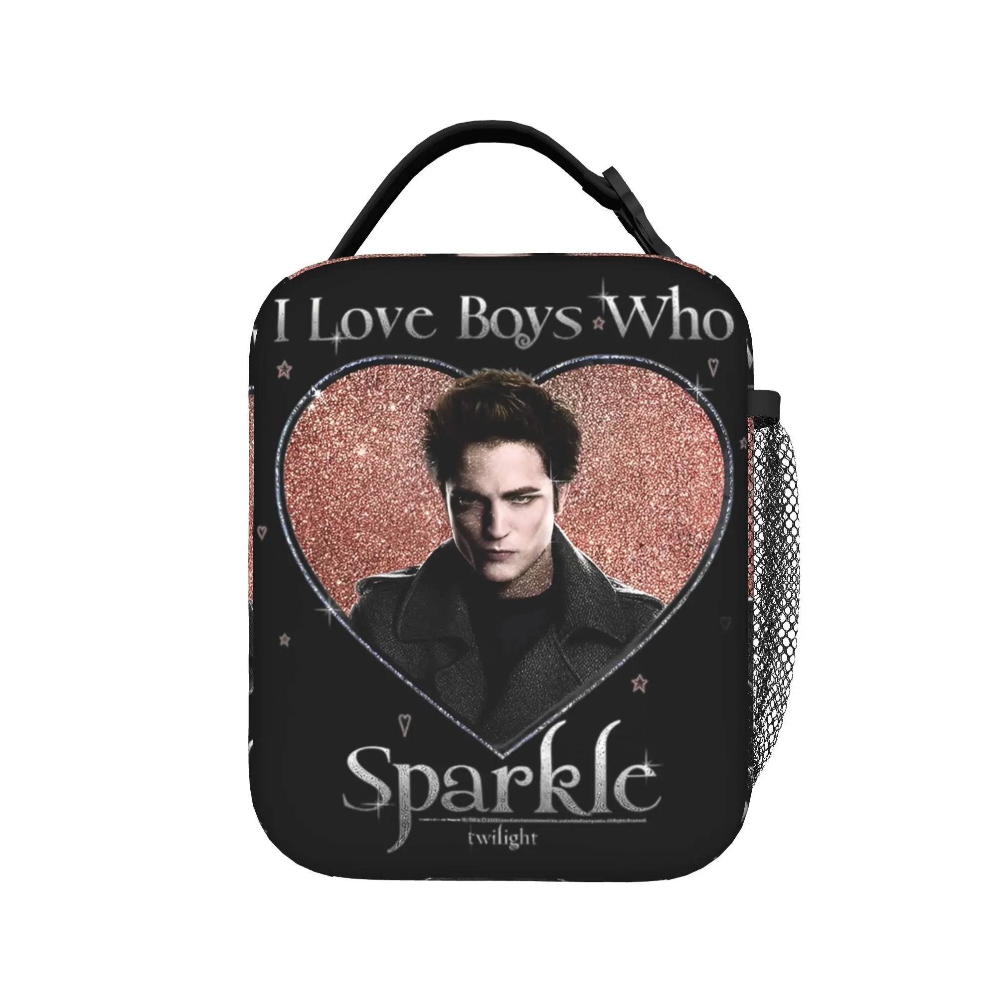 Edward Cullen Retro 90 Twilight Insulated Lunch Bag Thermal Bag Meal Container Robert Pattinson Lunch Box Tote Food Handbags