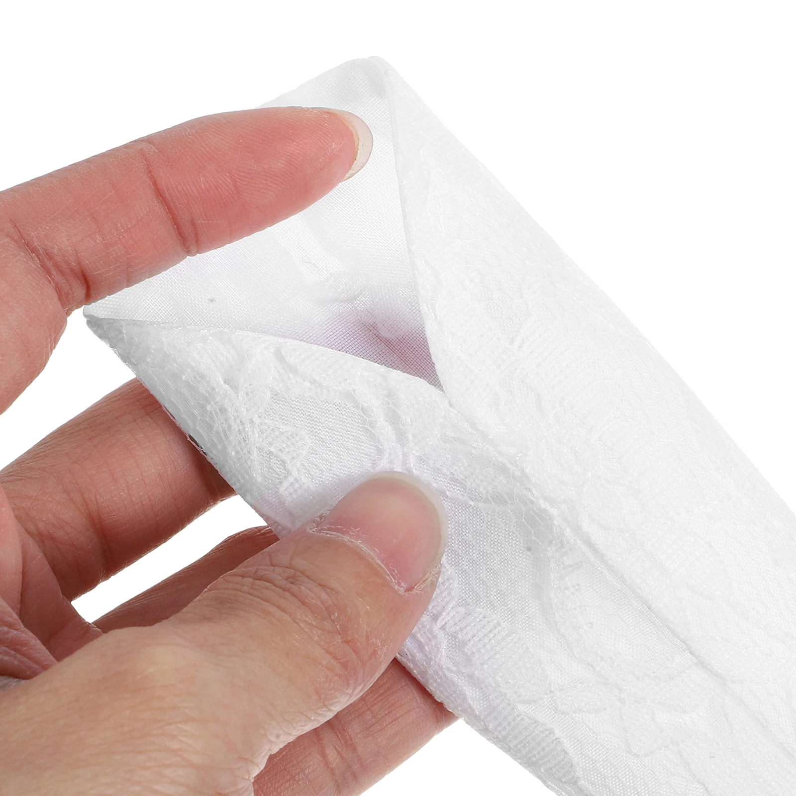 

White Lace Fan Bag Folding Storage Pouch Compact Size Decorative Craft Folding Hand Fan Bag Fans Wedding Party Gifts