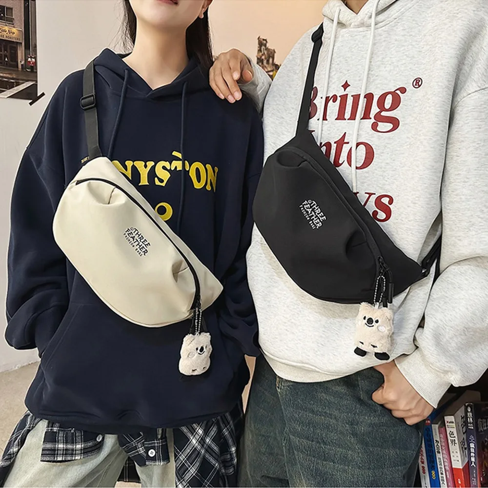 Trendy Casual Male Chest Bag Adjustable Strap Multifunctional Nylon Waist Bag Large Capacity Zipper Men Crossbody Bag Outdoor