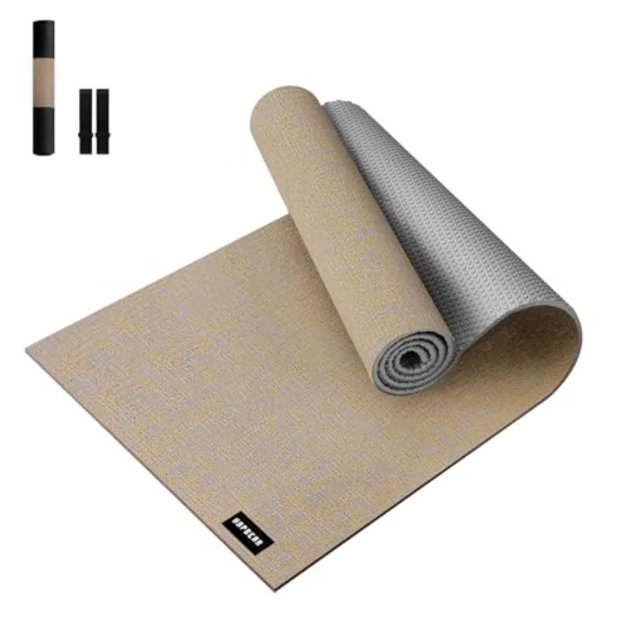 

Очень большой коврик для йоги 84''x30'' толщиной 1/4'' из прочного натурального льна, нескользящий, устойчивый к разрывам, для домашней йоги, медитации, пилатеса, для занятий на полу