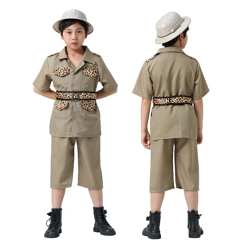 

♥AA Jungle Explorer Wildlife Patrol Uniform Halloween Costume for Kid Forest Hat Fanger Cosplay Anime Dresses Clothes D New 2026
