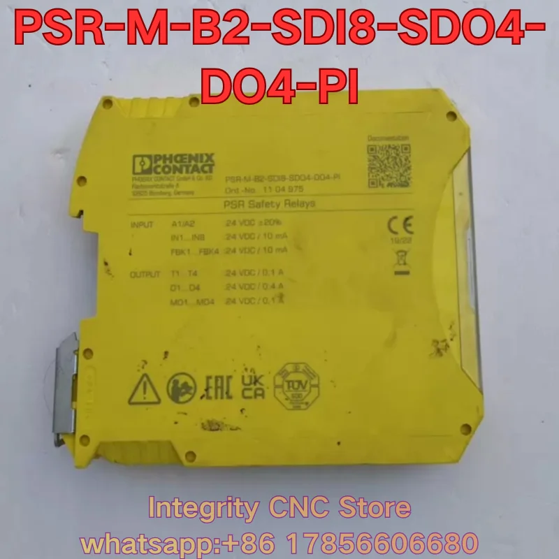 Second-hand PSR-M-B2-SDI8-SDO4-DO4-PI PLC module 1104975 functional test is normal