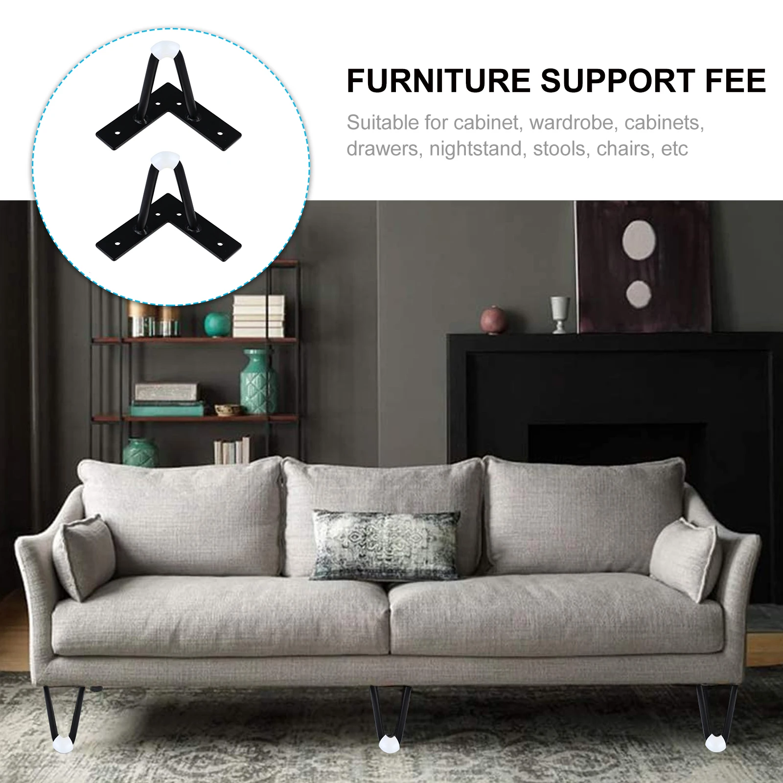 

Furniture Legs Metal Table Black Feet Standing Dining Desk Sofa Hairpin Cabinet Bench
