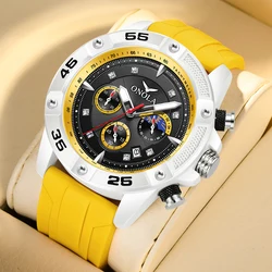 ONOLA-Montre Militaire à Quartz Étanche pour Homme, Horloge Multifonctionnelle, Ruban Fluorescent, Haute Qualité, Nouvelle Mode Décontractée