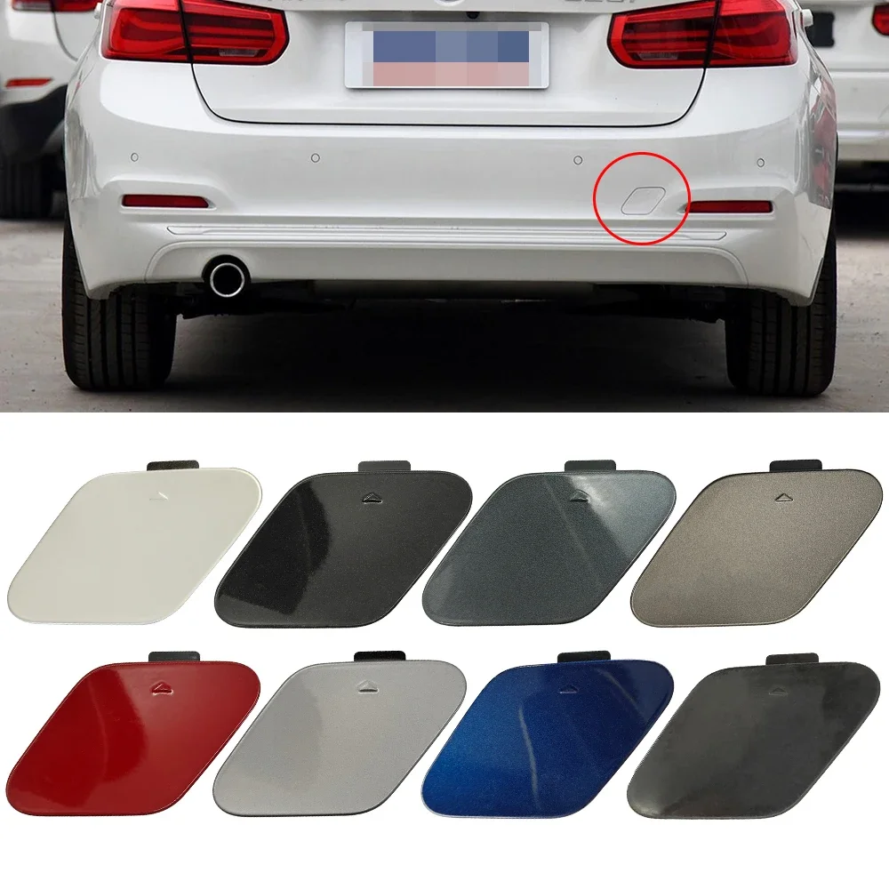 For BMW F30 LCI 3 Series 316 320 325 2016-2019 Rear Bumper Towing Hook Eye Cover Lid Tow Hauling Cap Painted