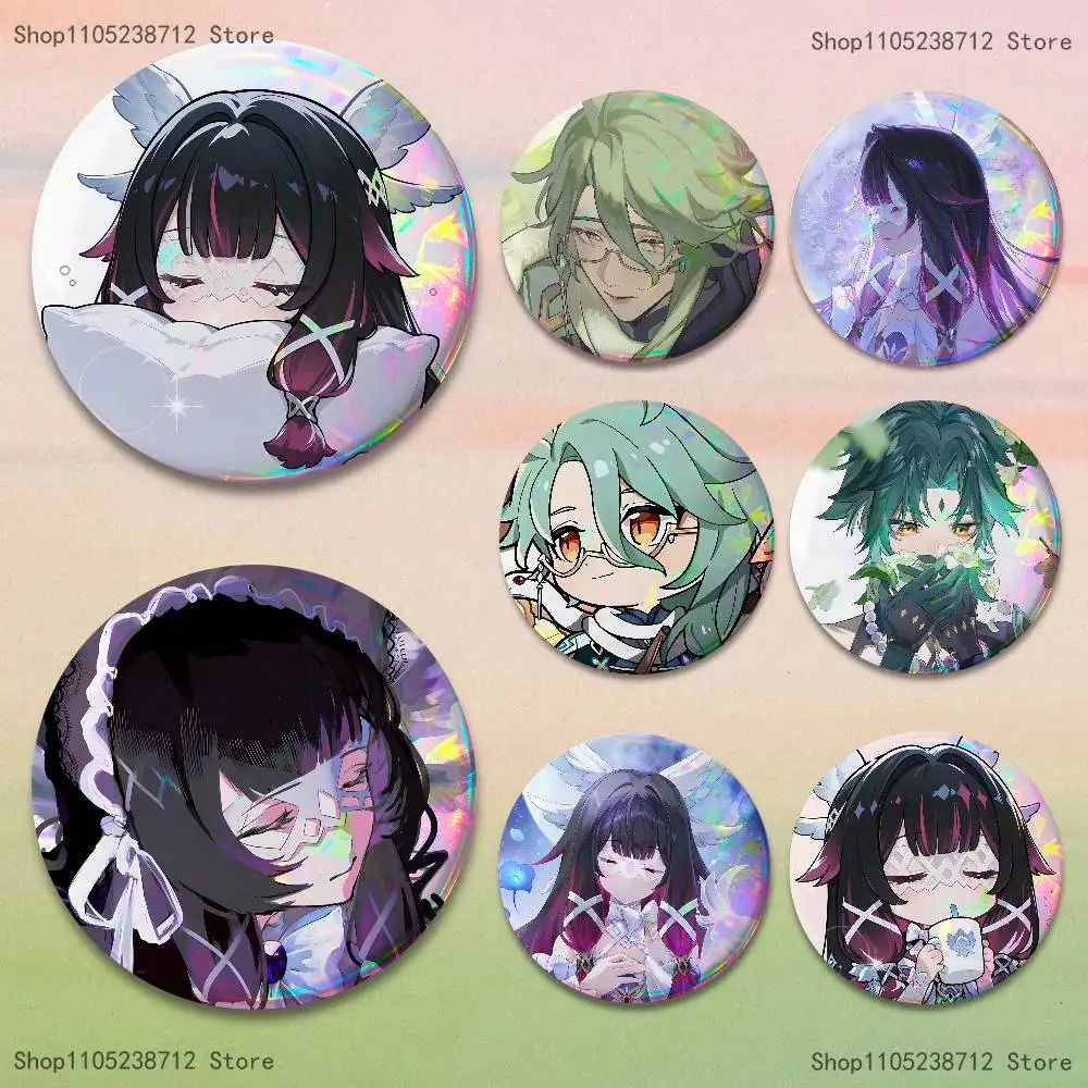 

Game Hot G-Genshin-S Badges Button Round Creative Pin Brooch Badge Bag Decor Fans Collect Friends Gifts