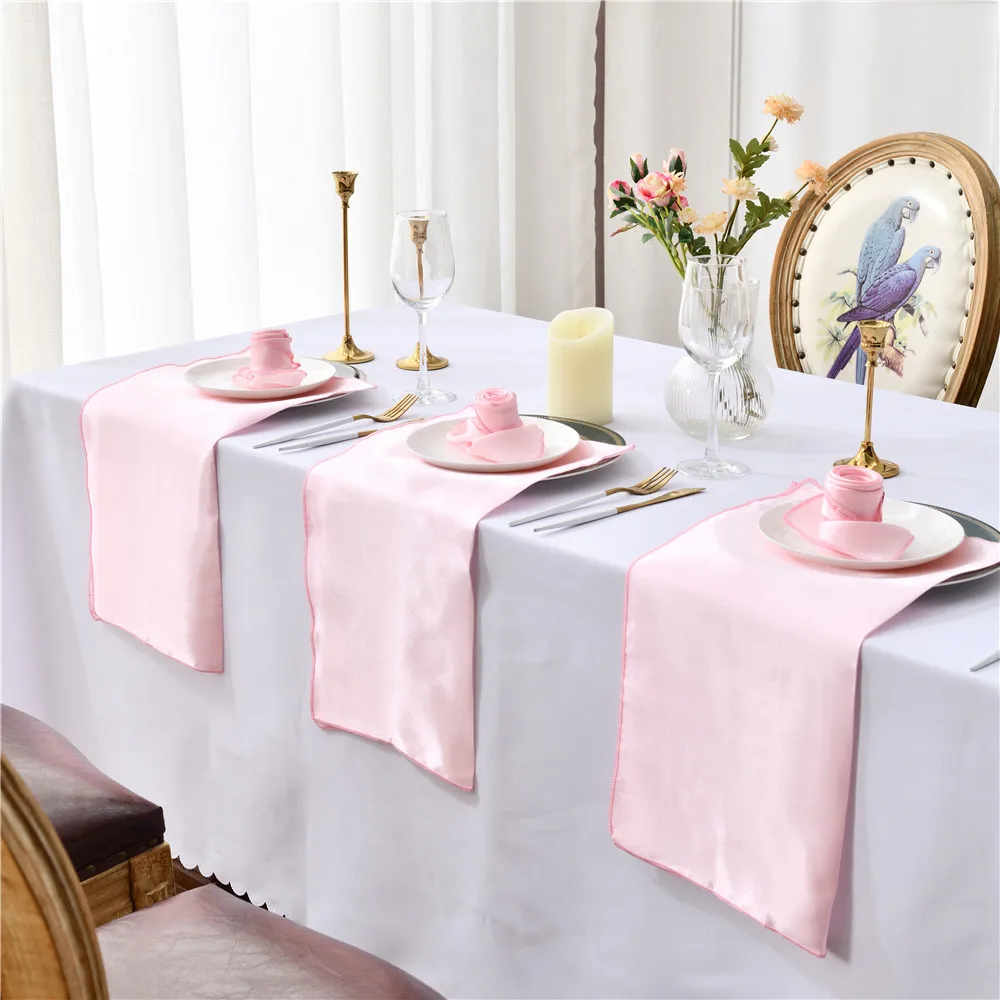 12PCS Wedding Cloth Napkins for Party Wedding Decora Square Satin Cocktail Napkin Tea Towel Soft Kitchen Dinner Table Napkins