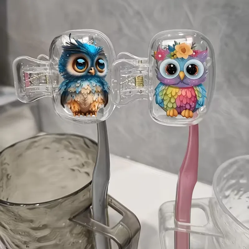 2pcs Owl Portable Toothbrush Head Cover Useful In Household Keep Personal Oral Care Suitable for Home Organization Travel