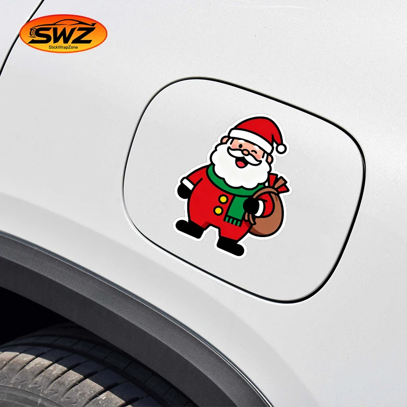 

Santa Claus Car Sticker – Merry Christmas Vinyl Decal, Funny Santa Face Waterproof PVC Decoration for Car , Bumper & Laptop