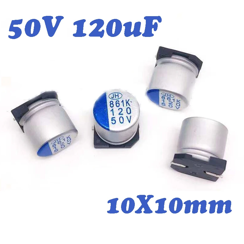 50V120UF 10X10mm JH SMD Solid state capacitor/solid polymer capacitor 120uf 50V