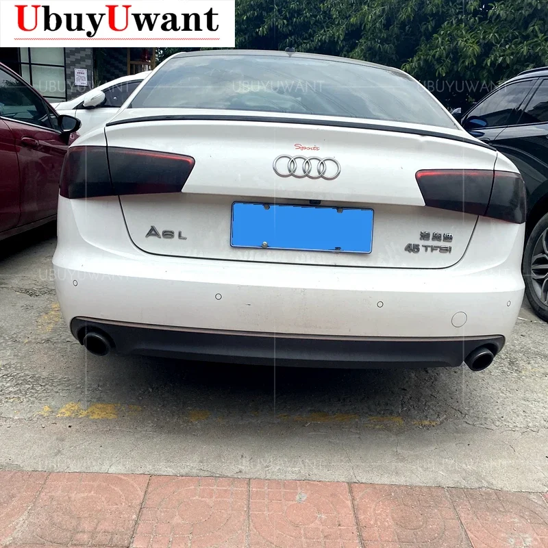 A6 C7 Modified S6 Style ABS Plastic Unpainted Rear Trunk Lip Spoiler For Audi A6 C7 2012 2013 2014 2015 2016 2017 2018