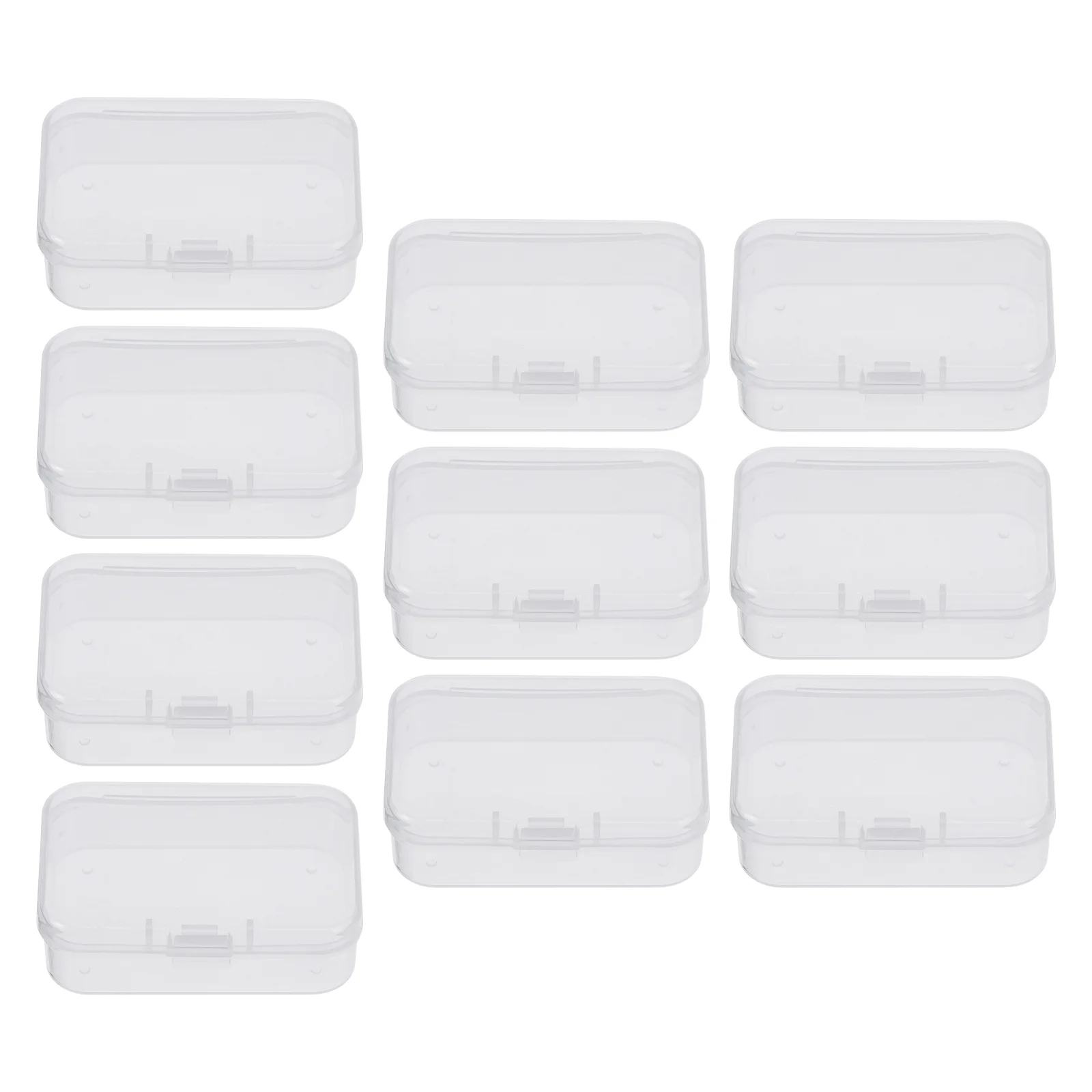 

10 Pcs Pick Storage Box Guitar Picks Transparent Boxes Clear Stand Container with Lid Case Bins Portable Rectangle