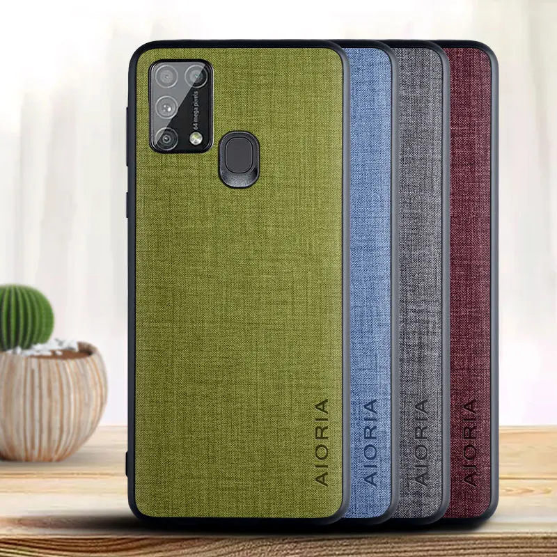 Funda para Samsung Galaxy M31 M51 M31S M30 M20 M10S M11 con diseño cruzado, de cuero PU suave y TPU rígido, para Samsung M31.