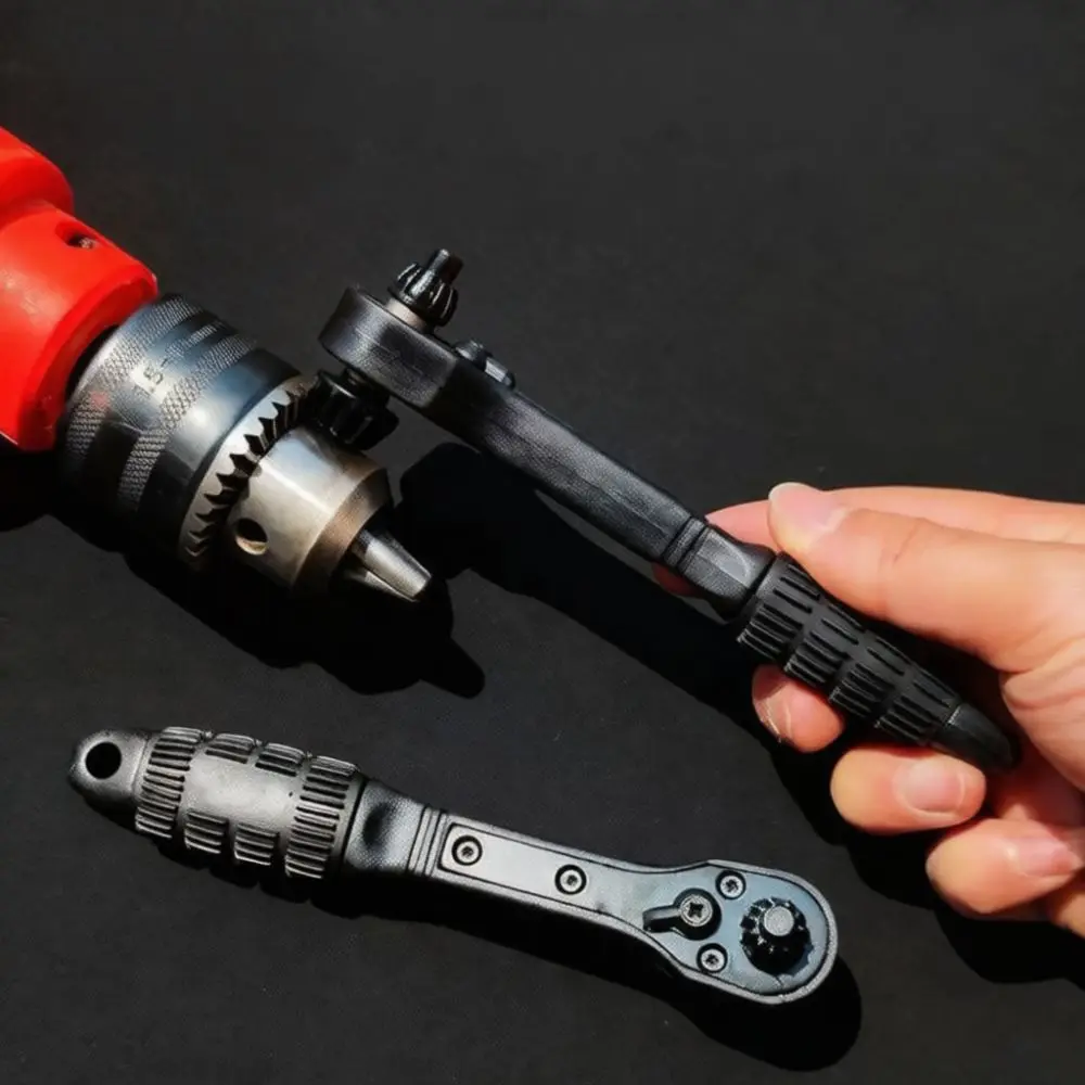 Drill Chuck Key Ratchet Wrench Two In One Hand Tool Multifunctional Spanner For Mechanic Assembly And Home Projects