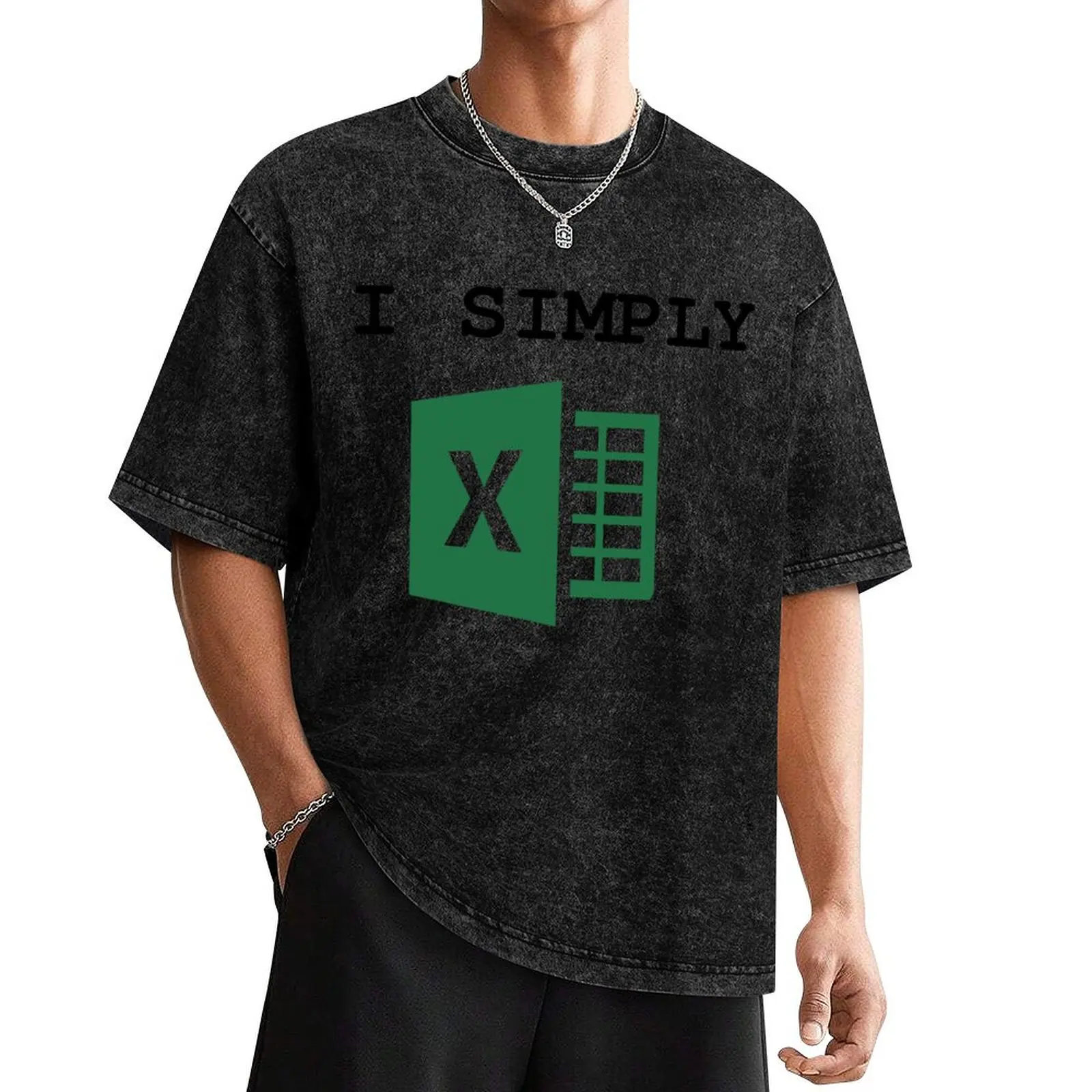 Funny Accountant Spreadsheet I Simply Excel T-Shirt vintage clothes blue archive anime t shirt for men