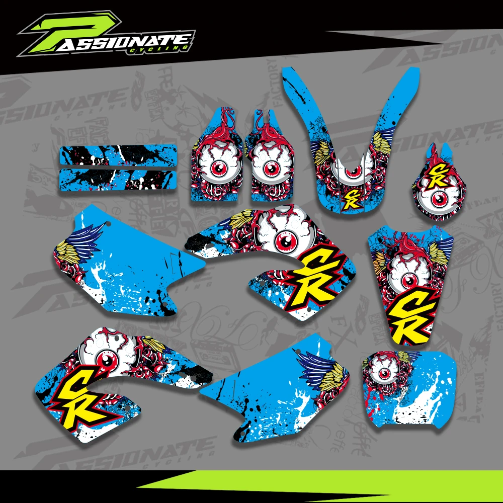 نمط جديد لهوندا CR125 CR250 CR 125 250 2000 2001 دراجة نارية هدية الرسومات خلفية الشارات ملصق تخصيص
