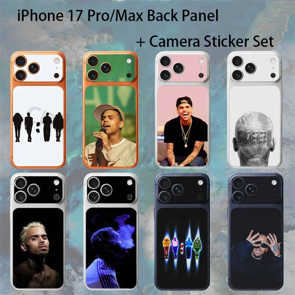 

Chris Brown American Rapper For iPhone 17pro/pro Max Full body Back Cover Decal Skin Colorful Rear Protective Sticker Film