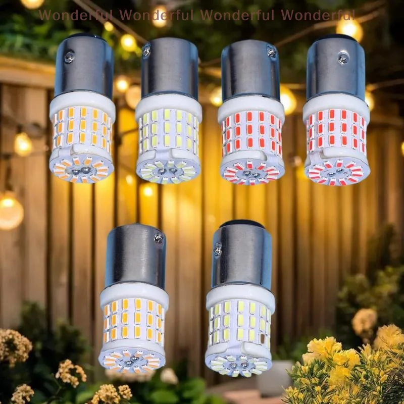 

Set of 2, 1156 1157 LED Strobe Brake Light, BAY15D Lamp, 30SMD DRL, Water Flash Reversing Light & Tail Lamp