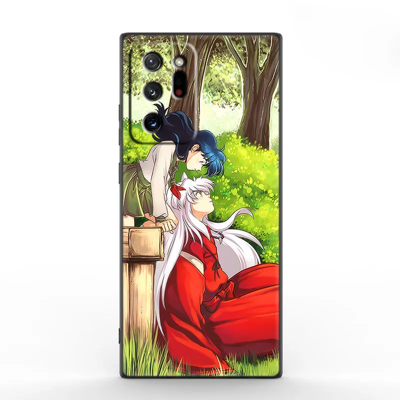 Anime Inuyasha Black Case For Samsung Galaxy M14 M13 M12 M54 M53 M52 M33 M04 M23 Note 10 Plus 20 Ultra A6 A7 2018 A5 2017 Cover