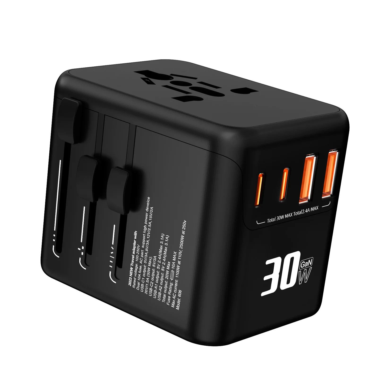 글로벌 유니버설 30W 여행용 플러그 변환기 EU 표준 무선 다기능 ABS 연장 소켓