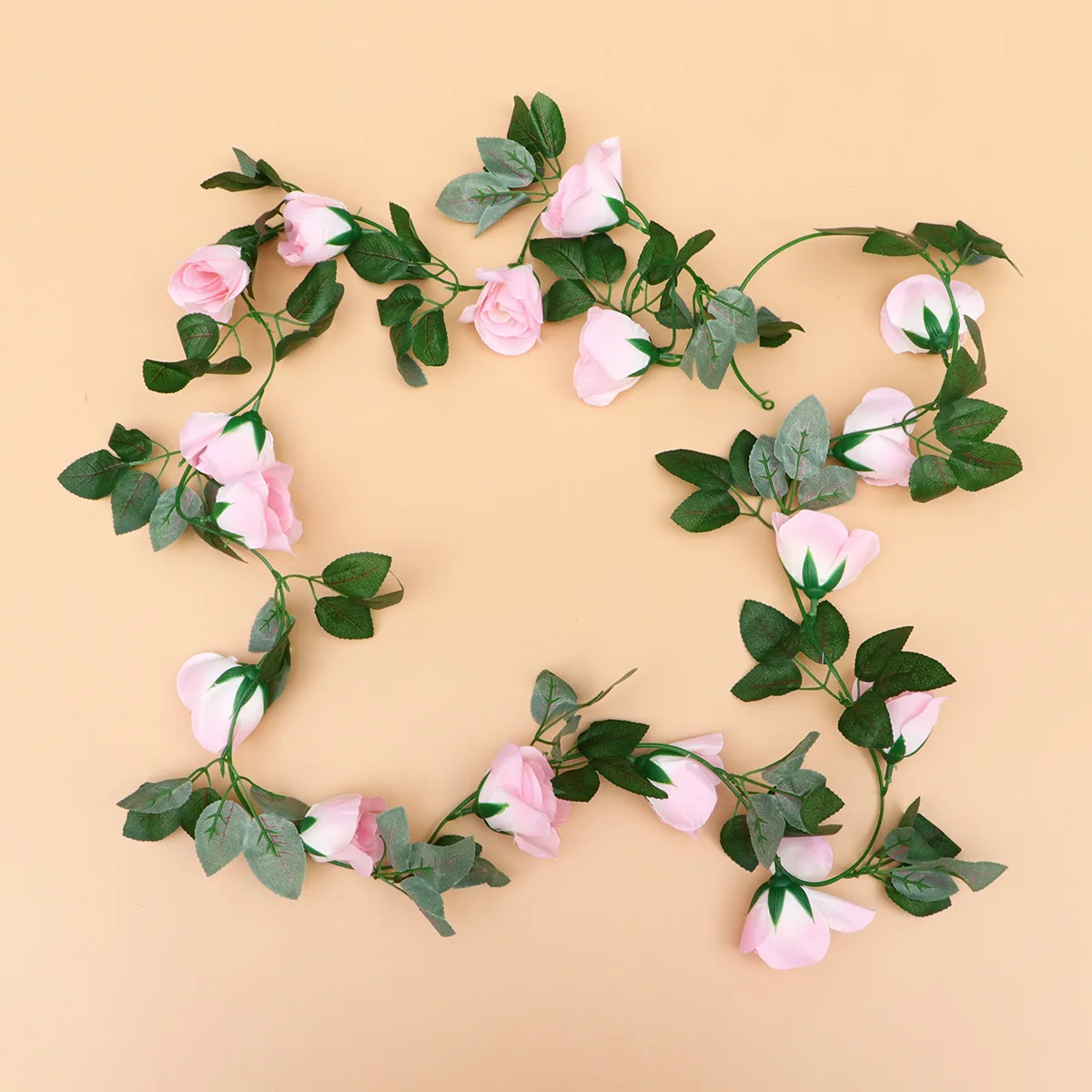 

2pcs Artificial Rose Vines Decorative Rattans For Home Garden Party Wedding Light Pink Simulation Rattan Flowers Simulation Rose