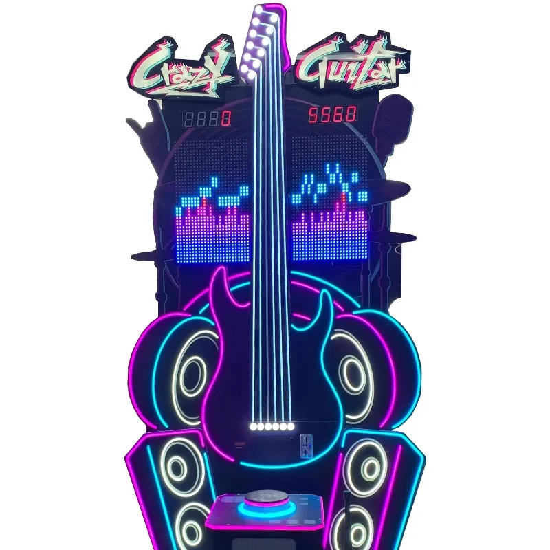 Attractive Newly Designed Crazy Guitar Hammer Hitting Sports Game Machine with Coin Operator