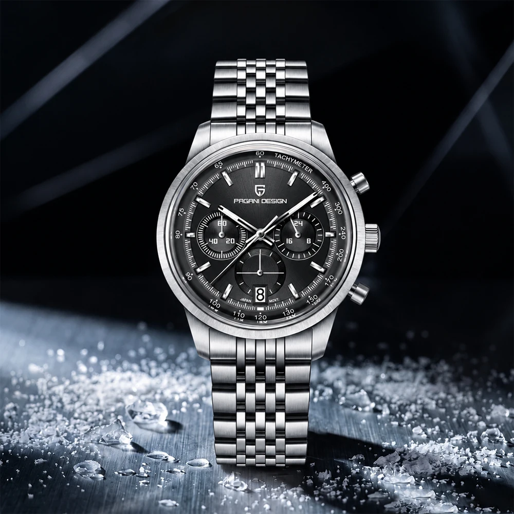 2026 New PAGANI DESIGN Retro Mens Watches Moon Quartz Watch For Men Speed Sports Chronograph AR Sapphire VK63 Clock Reloj Hombre