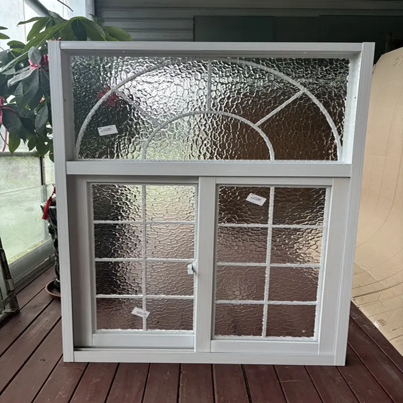 French retro aluminum alloy  casement window bedroom kitchen breathable lighting window decorative art glass sliding window