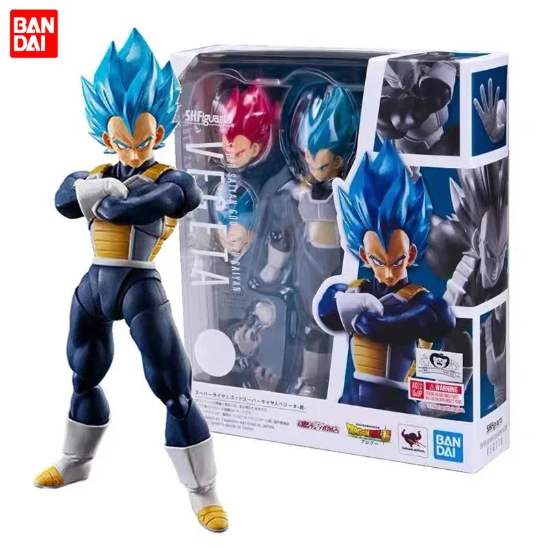 

In Stock Bandai Tamashii Limited SHF Vegeta SSGSS God Red Hair Movie Edition Figure Collection Series Model Cartoon Character