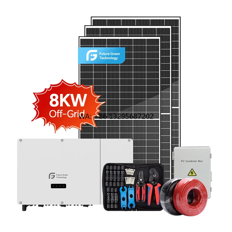 

Hybrid High Efficiency 8KW Off-Grid Residential Solar Power System Lithium Lead Acid Battery Roof Mounting Inverter MPPT PWM