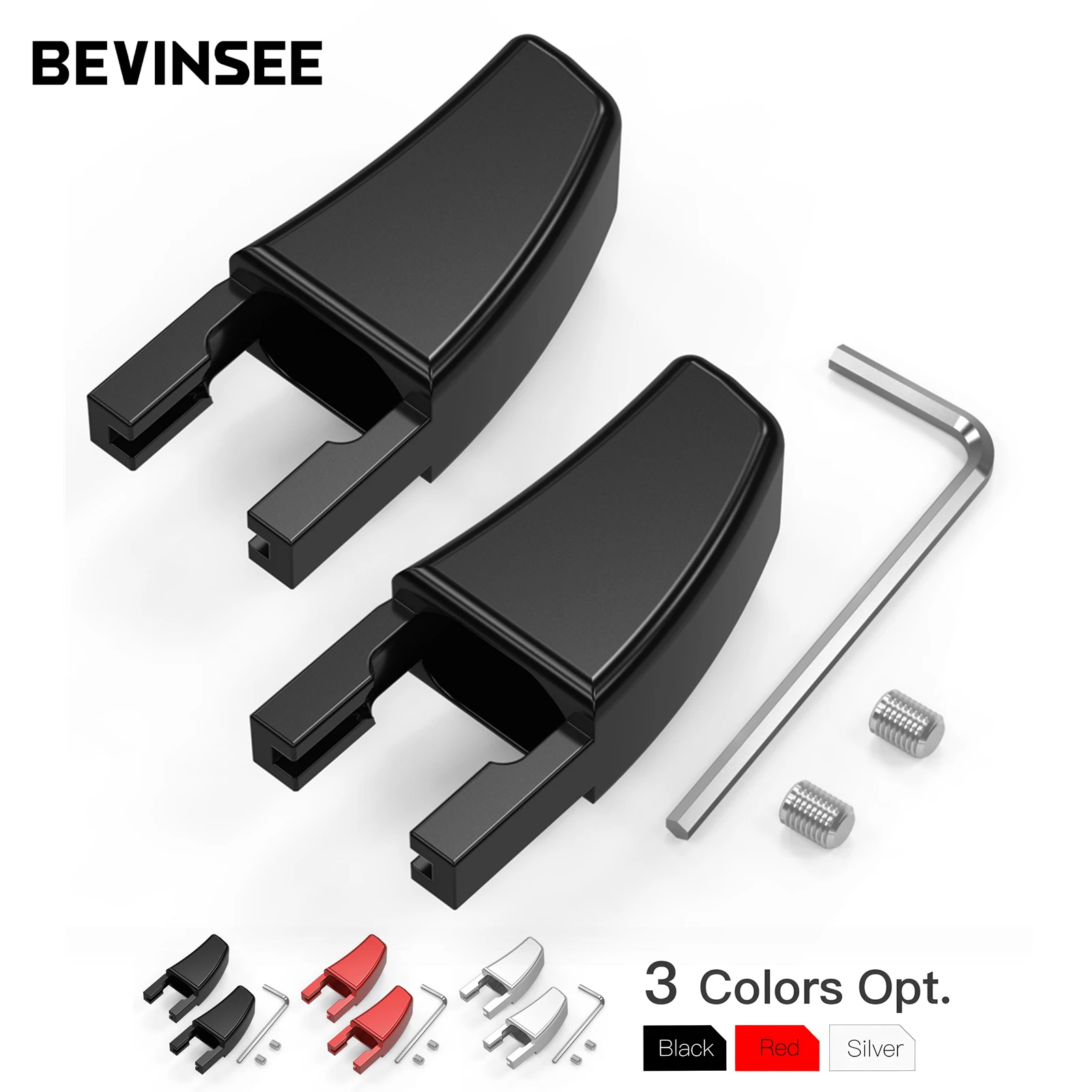 BEVINSEE Seat Release Lever Knob Latch Handle Driver & Passenger Side for Ford Mustang 2005-2014, Replace 5R3Z-6362762-AAC