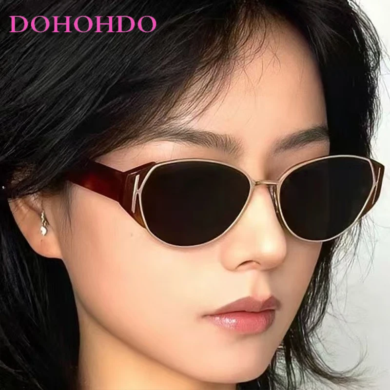 

Sexy Oval Cat Eye Fashion Women Sunglasses Brand Designer Luxury Men Sunglass Drive Party Female Trend Shades UV400 Gafas De Sol