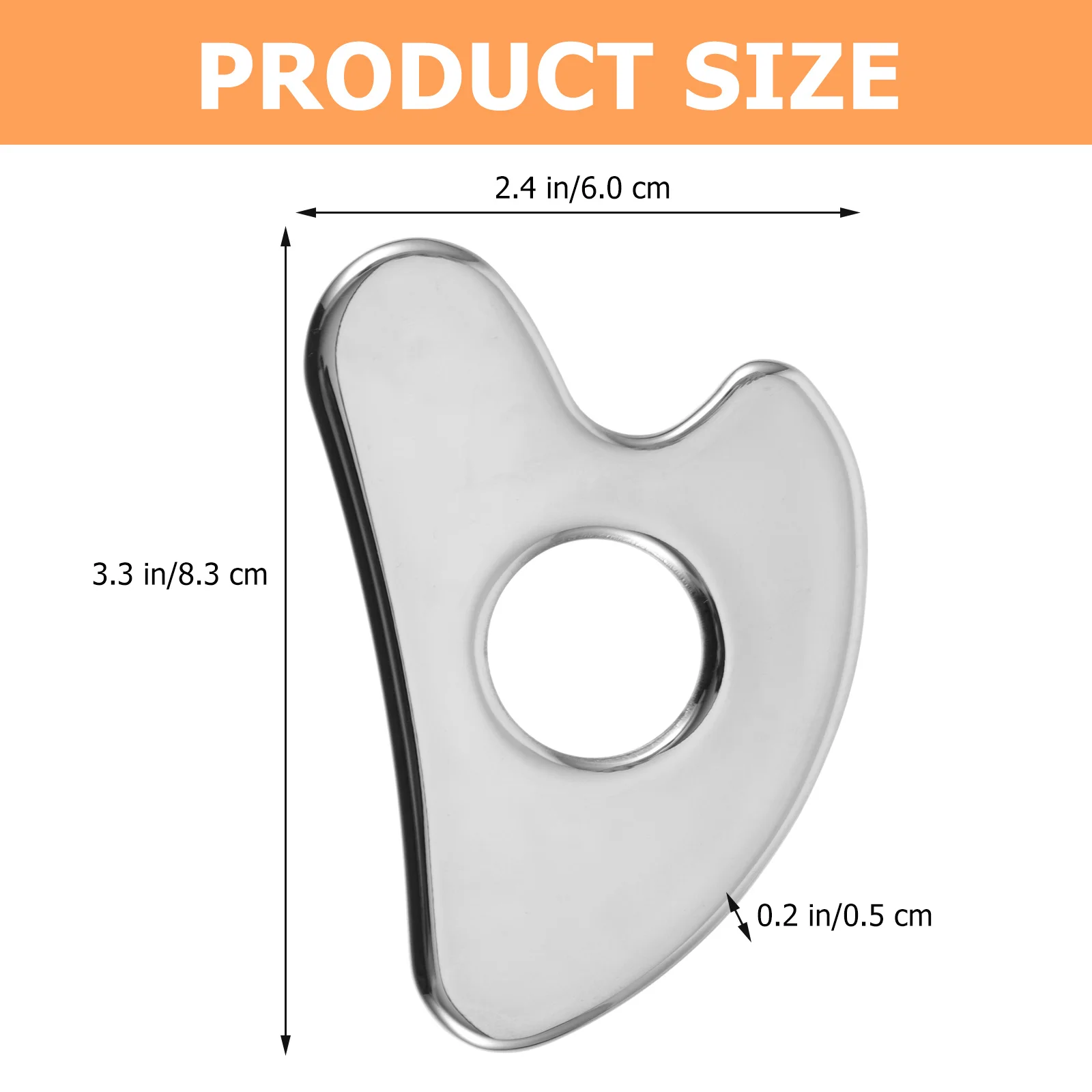 

Stainless Steel Guasha Tool Heart Shaped Face Scraper For Home Massage Reusable Muscle Massager Daily Use Scraping Board