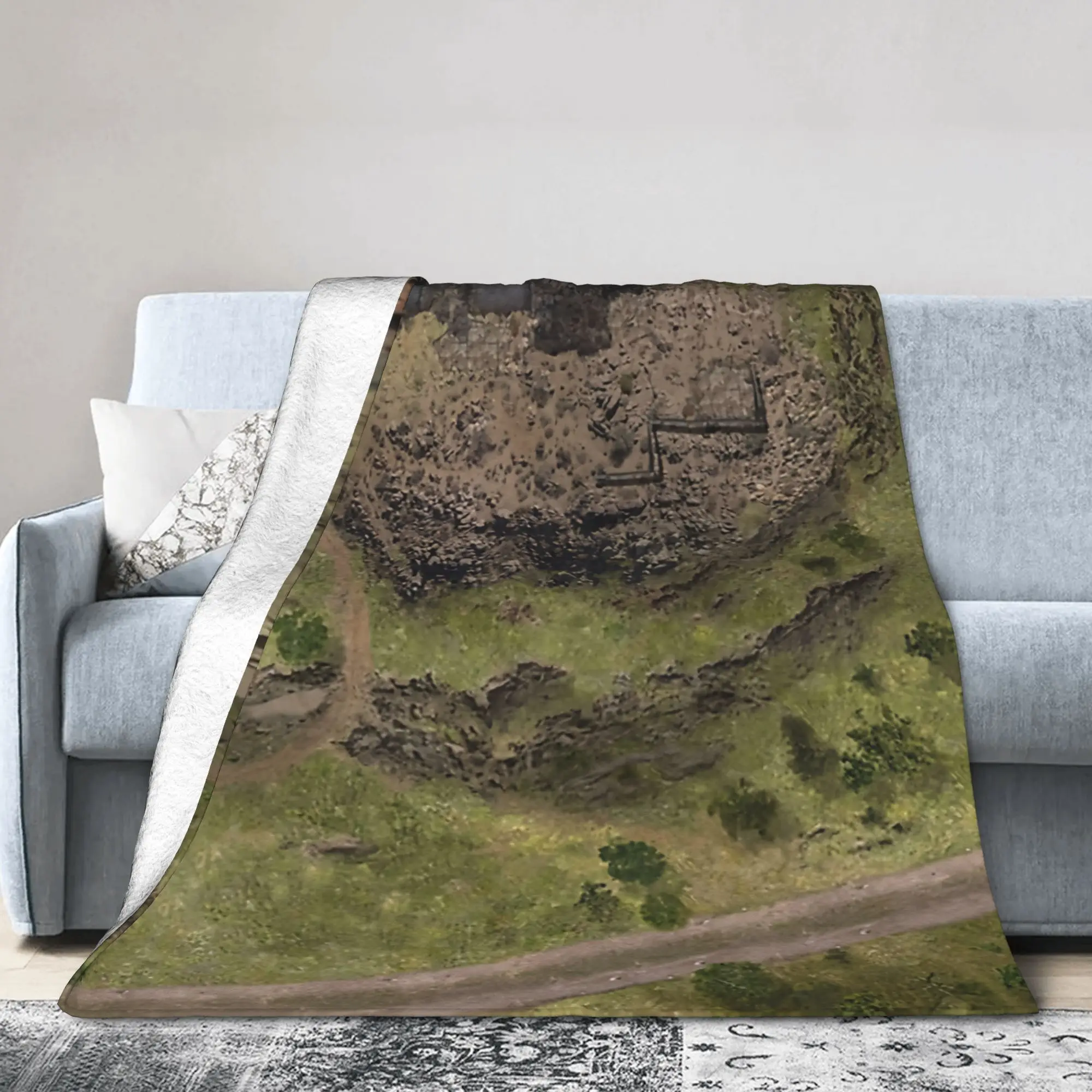 Hilltop Encounter Battle Map Miniatures Wool Blankets Table Top Gaming Awesome Bedding Throw Blankets Soft Hotel Multifunction